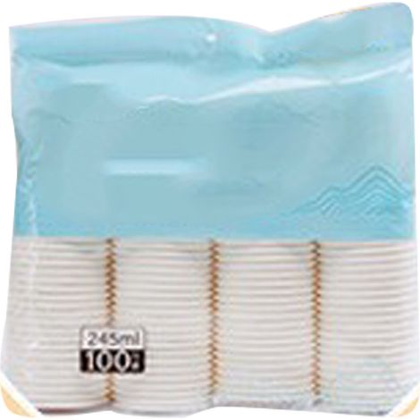100 Gobelets en Papier Jetables Épais, Grande Capacité 245ml, Revêtement PE pour Eau Chaude, Usage Domestique (1/5)