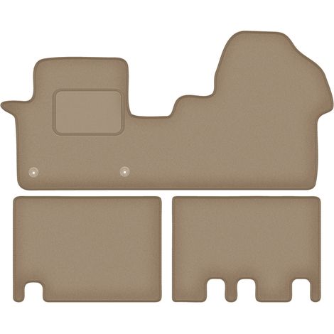 Velours-Fußmatten für: Citroen Jumpy III 2-reihig (ab 2018) beige (1/5)