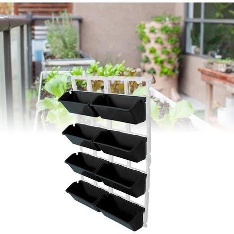 Jardinera vertical UrbanGrow OD Green: kit de jardinería vertical con 4 macetas de PP/ABS resistentes a los rayos UV (106 x 67 cm) para balcón/ventana, fácil montaje y estructura robusta. (1/5)