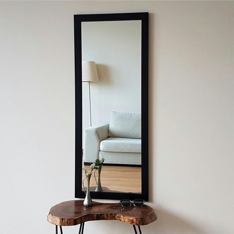 Miroir d'entrée vertical noir 105 cm - style moderne CODY (1/5)