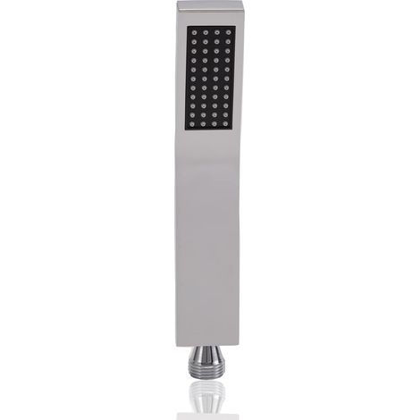 Pommeau de douche à main en laiton Pommeau Douche Anti Calcaire Économe en eau - Haute pressionstyle L argenté, finition chromée (1/5)