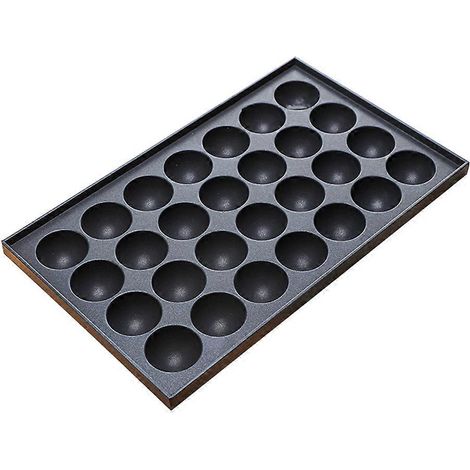 Moule à takoyaki en aluminium antiadhésif, compatible avec un usage domestique, 1 pièce (1/5)