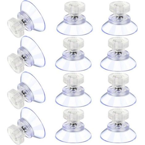 Ecleanfy - Saugnapf - AIMOONSA - 25M5-6 - 12er-Pack - Transparentes PVC - Metallschraube mit Mutter - Große Befestigung (1/5)