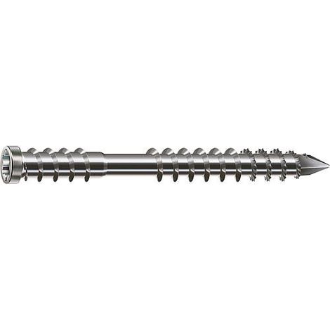 Spax – Vis spécial terrasse inox A4 – Tête cylindrique T-STAR Plus – Diamètre 6mm – Longueur 60mm – Lot de 100 pièces