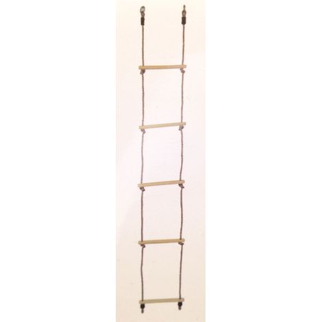 Holz Strickleiter Kletterleiter 5 Sprossen Kinderschaukel Kletterseil Spielturm