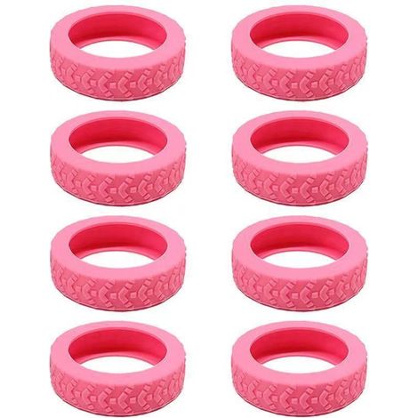 Ensemble de 8 couvre-roues en silicone pour valises, silencieux, antidérapants et résistants aux chutes, adaptés aux valises, valises compatibles et chaises de bureau, etc., pour roues d'un diamètre d (1/5)