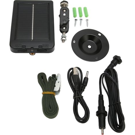 Panneau solaire étanche IP66 pour caméra de chasse, petit panneau solaire portable pour la prise de vue en extérieur de la faune sauvage, prise UE 100-240 V