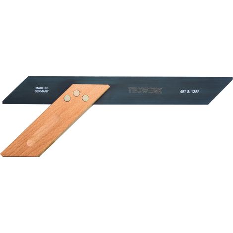 Gehrmaß Schenkel-L.300mm 45Grados y 135Grados Escuadra Madera Haya TECWERK (1/2)