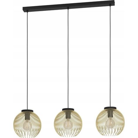 Eglo Lámpara Colgante VENEZUELA dorado y negro 235 cm de ancho (1/3)