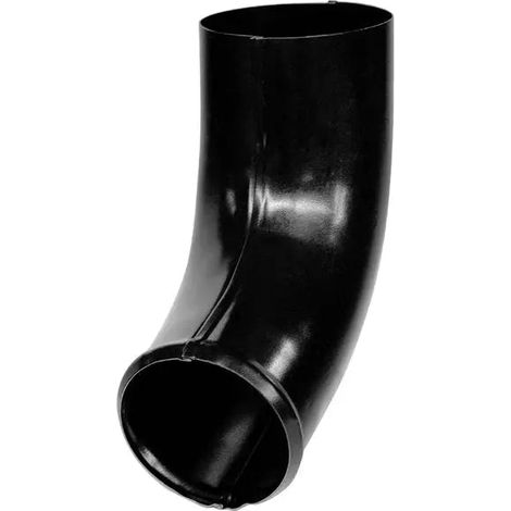 Coude d’évacuation acier Ø90 mm – Noir RAL 9005
