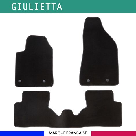 Tapis de voiture - Sur Mesure pour GIULIETTA (dès 2010) - 3 pièces - Tapis de sol antidérapant pour automobile (1/4)