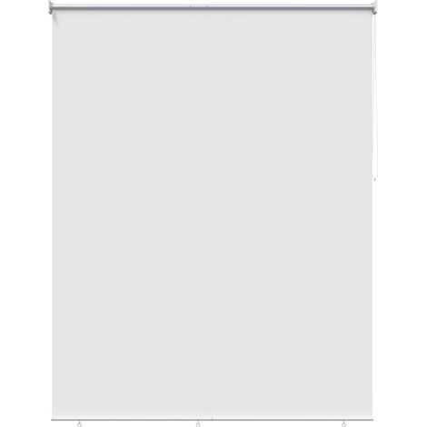 Persiana enrollable exterior con protección UV Blanco Poliéster vidaXL