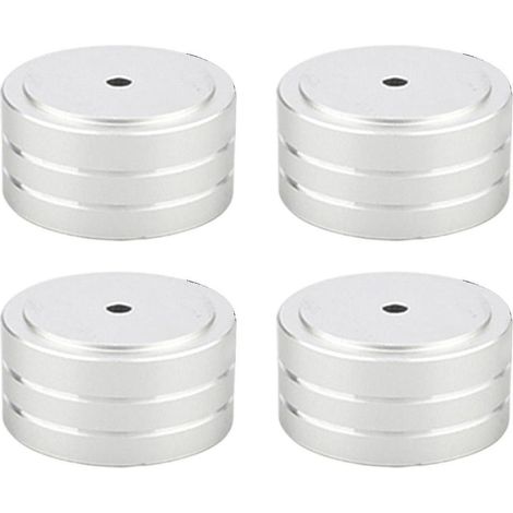 Pieds d'isolation en aluminium pour amplificateur Hi-Fi, haut-parleur et platine vinyle (DAC), 40 x 20 mm, 4 pièces (1/2)