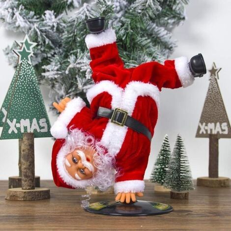 Danse Chantant Père Noël Électrique Rouge Père Noël Figurine De Noël Appui Rotatif Danse De Rue Chantant Poupée De Noël Musique Jouet Cadeau Décoration (1/5)
