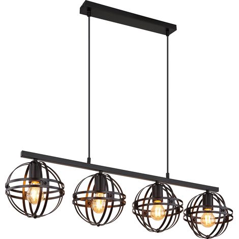Globo - lámpara colgante - Tamara - negro - metal - gran lámpara