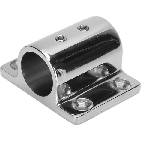 Raccord de main courante pour bateau, en acier inoxydable 316, pour yacht ou marine. Base rectangulaire pour montant avec trou de 7/8 po. (1/5)