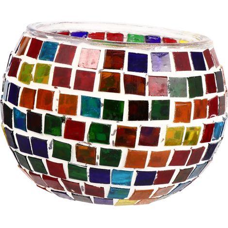 Bougeoir Mosaïque Chandelier Décoratif Coloré Porte Bougie (1/5)