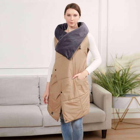 Couverture Chauffante - Shawl Électrique Réchauffant USB - 7 Zones De Chauffe - 3 Niveaux De Température 35 À 55 °C - Usage Polyvalent (Épaules, Genoux, Canapé) - 1 Pièce (1/4)