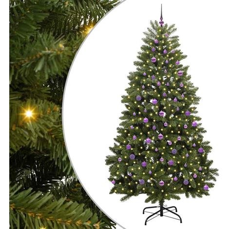 Sapin de Noël，Arbre de Noël artificiel Vert 240 cm PVC et métal CFW42066 (1/5)