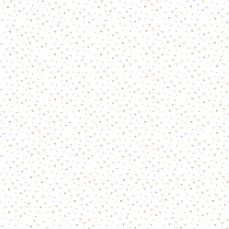 Papier peint enfant blanc lavable motif coeur Tapisserie blanche motif coeur pour chambre enfant Papiers peints blanc intissé pour chambre fille (1/4)