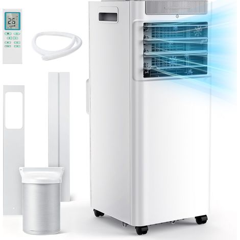OYAJIA 7000BTU Aire acondicionado portátil 6 en 1, aire acondicionado, deshumidificador, modo de ventilador de 2 etapas, modo de espera, Bloqueo infantil，2,1 kW, para un máximo de 40 m², control remot
