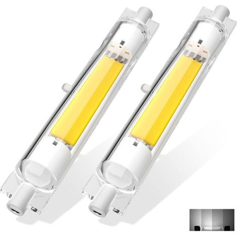 Ampoule LED R7s　R7S LED 118mm Dimmable 13W Blanc Chaud 3000K Sans Scintillement, Linéaire Ampoule LED R7S 118mm Remplacer Lampe Halogène J118 200W, 2000LM, 360 Degrés R7S COB LED Tubes pour p