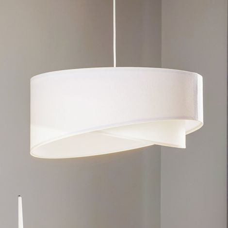 [NEUWERTIG] B-Ware Hängeleuchte Vivien LED Pendelleuchte dimmbar handgefertigt weiß 25x50cm