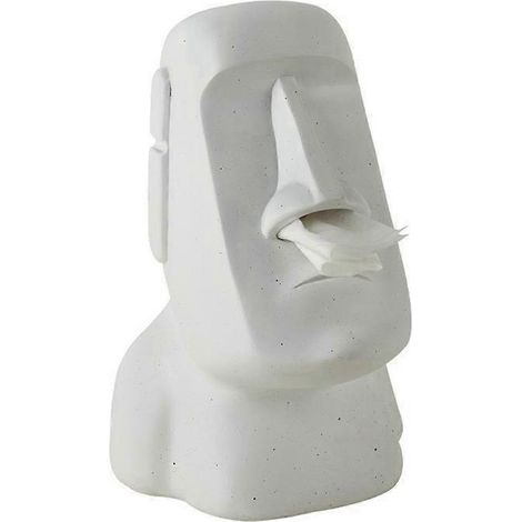 Statue en pierre de l'île de Pâques, boîte à essuie-tout, décoration intérieure, statue A-- (1/5)