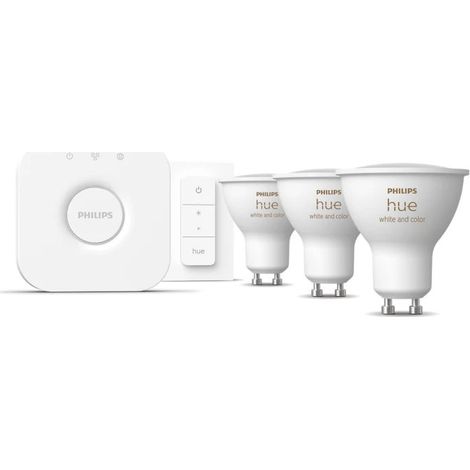 Hue Starterpack - GU10 - 5W - White and Color lot de 3 - 929003666510