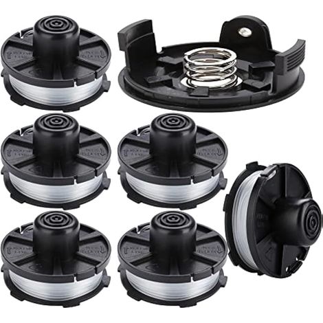 Applicable Bobine Fil pour Makita Akku Coupe Bordure DUR181 DUR141 DUR180Z DUR181Z 196146-9 195858-1 (6 Pieces) (1/5)