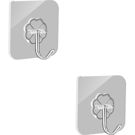 Juego de 2 ganchos de pesca adhesivos que no se pegan a la pared, especialmente diseñados para la cocina, para la fijación de azulejos a la pared sin necesidad de taladrar.