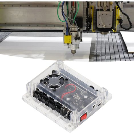 Carte de contrôle pour mini machine de gravure CNC DIY 3 axes GRBL 1.1F V3.4 USB avec arrêt d'urgence et interrupteurs de fin de course (1/5)