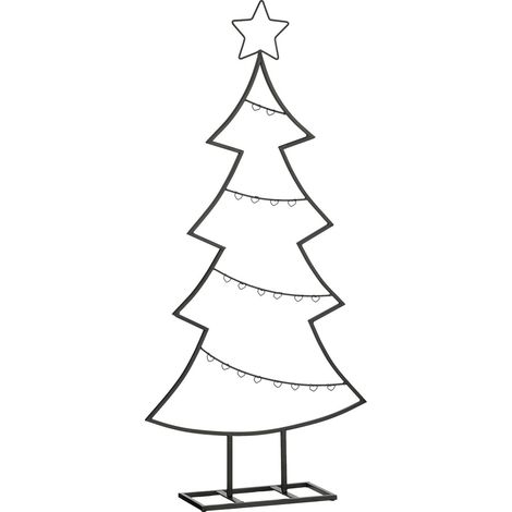Mica Decorations Sapin de Noël décoratif Noir H105xl15xL50cm (1/4)