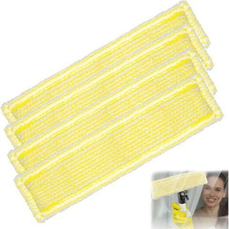 4 Stück Mikrofaser-Reinigungstücher für Kärcher Mikrofaser-Überzug Wischtuch für Fensterreiniger Kärcher WV2 WV5 Premium für Fensterputzer Fenstersauger Zubehör