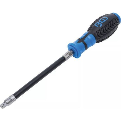 Tournevis à Poignée Ronde Flexible 6,3 mm (1/4) Précision et Confort d Utilisation, Acier, Zones Difficiles - (1/5)
