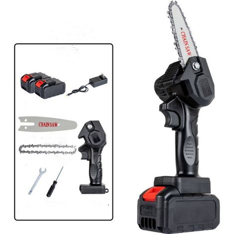 Mini Scie À Chaîne Sans Fil - 10,8 V - Coupe Bois Jardin Bricolage - 1 Unité