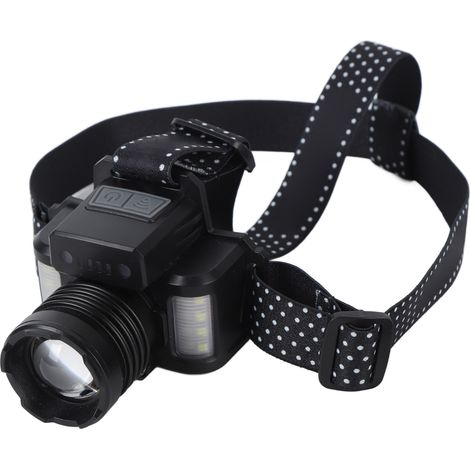 Lampe frontale rechargeable USB, lampe frontale LED ultra-lumineuse pour le camping, la pêche nocturne et le vélo. (1/5)
