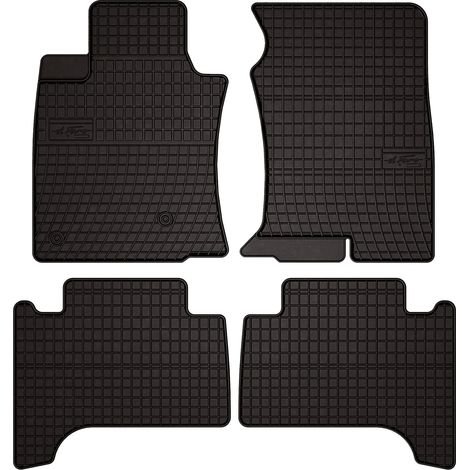 Tapis de sol en caoutchouc pour : Toyota Land Cruiser J150 Prado tout-terrain (2009-) - noirs, sur mesure (1/5)