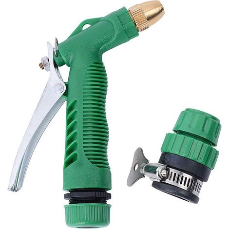 Pistolet D'arrosage - 4 Modes De Jet Réglable - Poignée Ergonomique Antidérapante - Pour Jardin Pelouse Lavage Voiture Animaux - 2 Pièces (1/5)