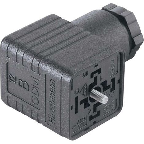 CONNECTEUR RECTANGULAIRE SÉRIE GDM HIRSCHMANN GDM 2009 J 935-980-008-1 NOIR PÔLE:2 + PE 1 PC(S) (1/5)