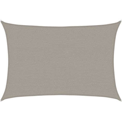 Voile d'ombrage  Voile de parasol 160 g/m² rectangulaire gris clair 2,5x4 m PEHD