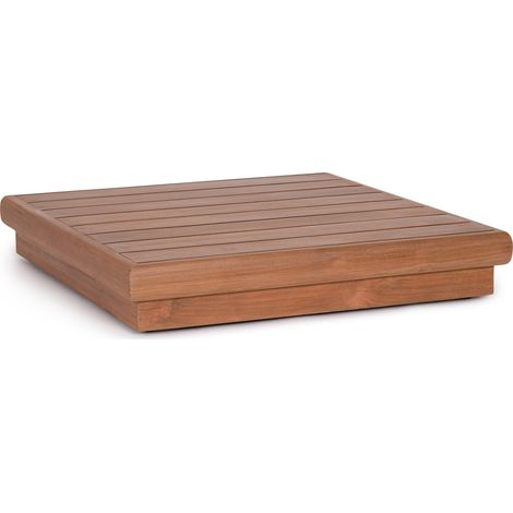 Tavolino "Delgada" struttura in teak per arredo casa 94 x 94 cm (1/5)