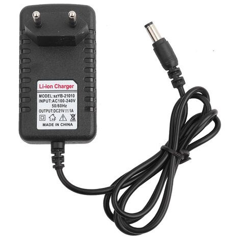 Adaptateur de chargeur Li ion à noyau de cuivre épais 21 V/1A chargeur de batterie au Lithium adaptatif prise ue Chargeur pour électroportatif (1/5)