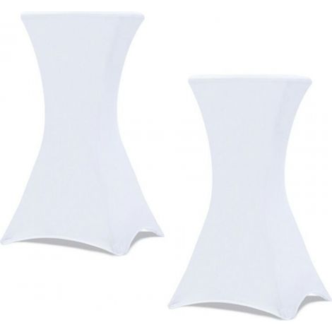 110 x 60 CM white folding bar table cover (set of 2), hotel wedding banquet decoration (1/5)