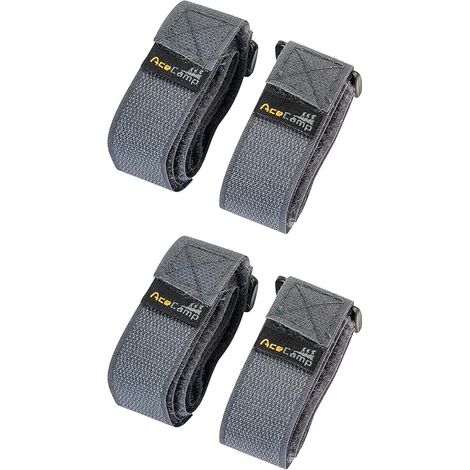 Sangle 2,5 x 60 cm Sangle Tout Usage Taille 90 cm Sangle de Fixation vélo Sport Gris (1/2)