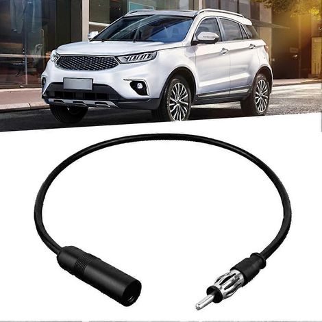 Câble d'extension d'antenne FM noir neuf, accessoire portable compatible avec les antennes de voiture. (1/4)
