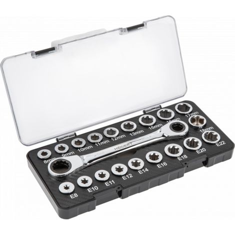 Jeu de douilles Hogert HT1R492 20 unités