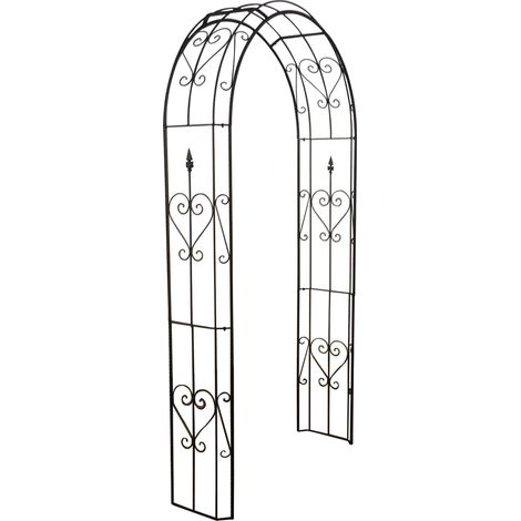 Dehner - Arco per Rose Renata, ca. 228 x 120 x 38 cm, Metallo, Antracite