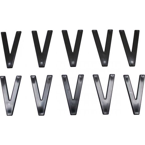 Lettre V pour plaque d'immatriculation Tiflex H45mm pour moto