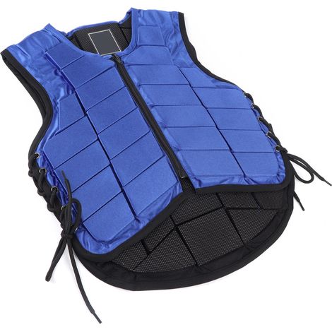 Gilet d'équitation enfant rembourré en mousse, équipement de protection pour l'équitation, bleu CL (1/5)